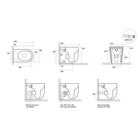 Чаша унитаза приставная Kerasan Nolita 531901 цвет белый без сиденья безободковая смыв торнадо