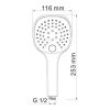 Душевая лейка Wasserkraft Exter 1600 A050 цвет бронза