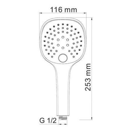 Душевая лейка Wasserkraft Exter 1600 A050 цвет бронза