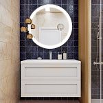 Тумба под раковину Art&Max PLATINO AM-Platino-1000-2C-SO-BL-Cer 100х50 подвесная цвет белый