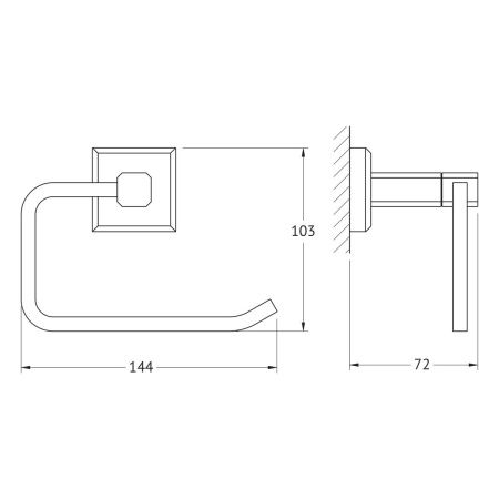 Бумагодержатель Artwelle HAGEL 9916