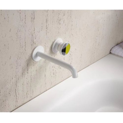 Смеситель для раковины Bronze de Luxe OMG! 9007W-Y встраиваемый в стену белый - фото 4