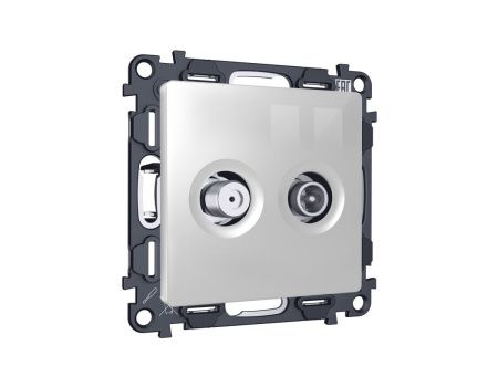 Комплект механизма розетки TV оконечной + SAT 5-862MHz 3.5dB/950-2150MHz 3.5dB Ambrella Volt MA MA413310