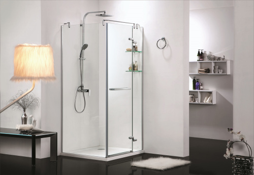 Душевой уголок Azario Montreal AZ-NWG1231-R 90x200 стекло прозрачное профиль хром без поддона - фото 3