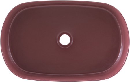Раковина керамическая Allen Brau Fantasy 4.11022.BD 55х36 накладная цвет красный без отверстий под смеситель