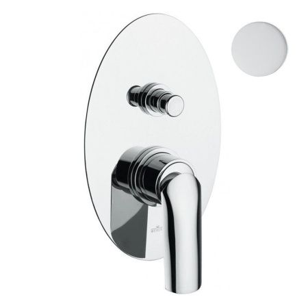 Смеситель для ванны и душа Webert Aria AI860101844 настенный белый/хром