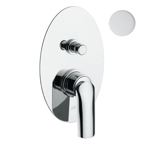 Смеситель для ванны и душа Webert Aria AI860101844 настенный белый/хром - фото 2