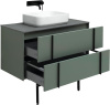 Тумба под раковину Allen Brau Reality 1.32007.CGM 100х46х50 подвесная цвет зеленый/серый