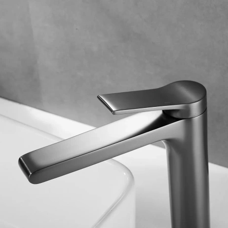 Смеситель для раковины Shevanik S8311T на столешницу оружейная сталь