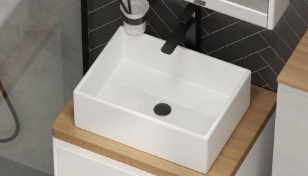 Раковина из сантехнического фаянса Velvex 7072 50х20 накладная цвет белый без отверстий под смеситель