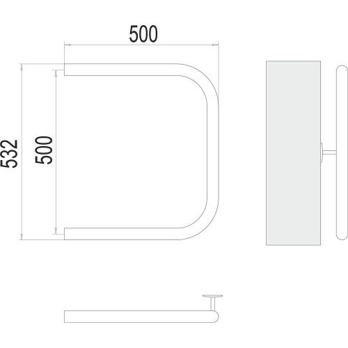 Полотенцесушитель Terminus 4620768881596 50х53 водяной хром - фото 3