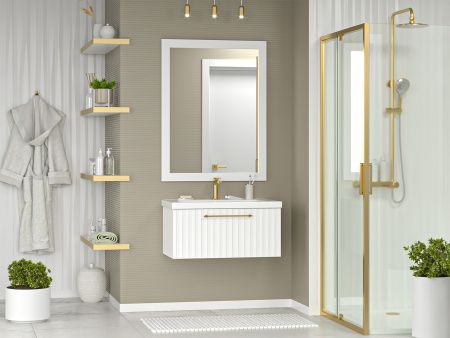 Тумба под раковину Brevita Alicante ALI-09080-0101Я 78х45х35 подвесная