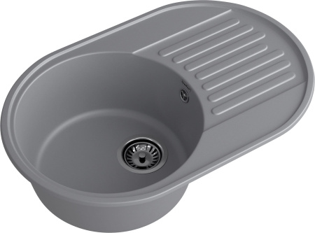 Кухонная мойка Granfest Quarz 18 темно-серый 74х48 цвет темно-серый поверхность матовая