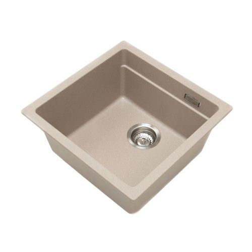 Кухонная мойка Grandex Aqua 500103 46х45 цвет бежевый поверхность матовая - фото 2