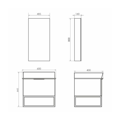 Тумба с раковиной Comforty 00-00011395CF 60x40x64,5 - фото 2