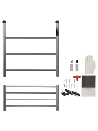 Полотенцесушитель электрический Wonzon & Woghand Bonn WW-AL402-BR 50х50 никель