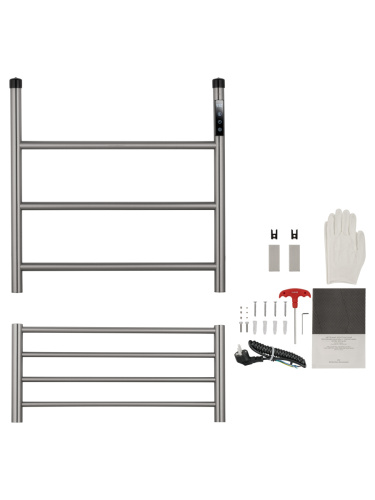 Полотенцесушитель электрический Wonzon & Woghand Bonn WW-AL402-BR 50х50 никель - фото 5