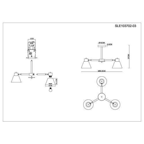 Люстра на штанге Evoluce Buve (Буве) SLE103702-03 - фото 3