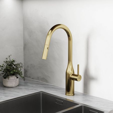 Смеситель для кухни Sancos Grand SC4002BG на мойку золото