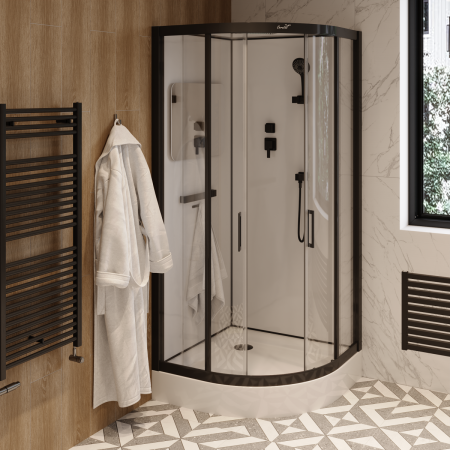 Душевая кабина Cerutti SPA VIVA101B 100х100 четверть круга с крышей ориентация универсальная