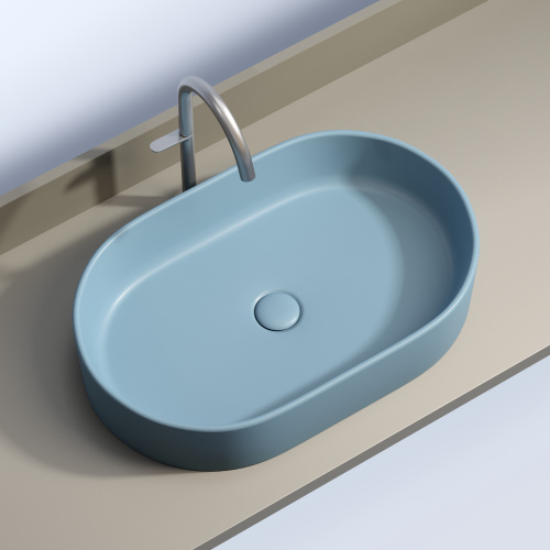 Раковина Ceramica Nova ELEMENT 61 см CN6048ML накладная цвет голубой матовый - фото 2