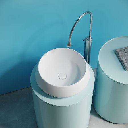 Раковина из сантехнического фарфора Ceramica Nova MAYA CN12004MW 40х40 накладная цвет белый без отверстий под смеситель