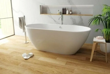 Ванна из литьевго мрамора Taliente Nemi Matt NE16878Matt 170х80 отдельностоящая овальная без ножек и каркаса