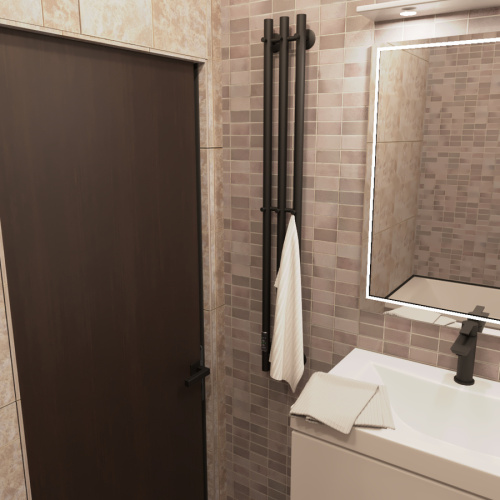 Полотенцесушитель Маргроид Inaro Inaro-12012-1049-9005L 15х120 электрический черный матовый - фото 4