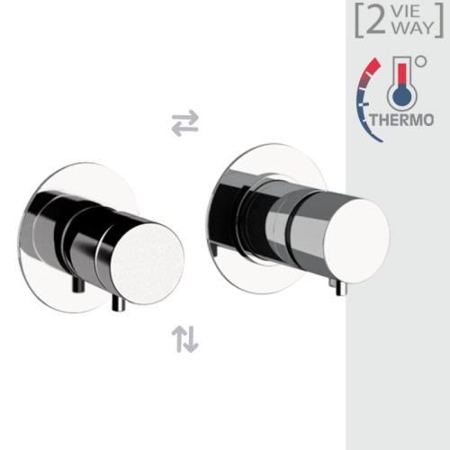 Смеситель для душа Daniel Tokyo TXT62515 встраиваемый в стену черный с термостатом - фото 2