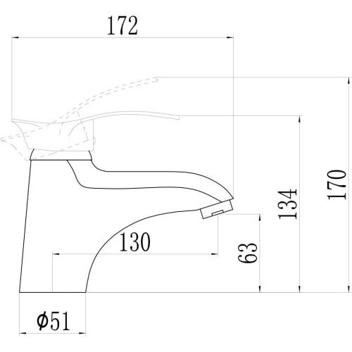 Смеситель Savol S-T1006 на раковину хром - фото 3