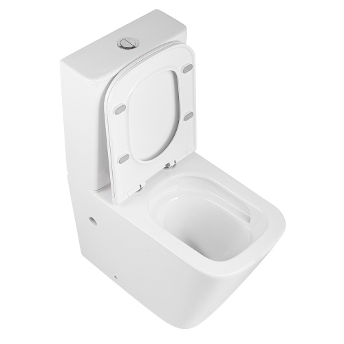 Унитаз-компакт напольный с бачком Тритон Corso Щ0000060856 белый с сиденьем микролифт безободковый смыв торнадо - фото 2