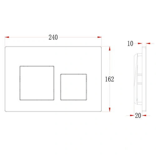 Кнопка смыва механическая Veconi FLUSH FLV4-W цвет белый - фото 2