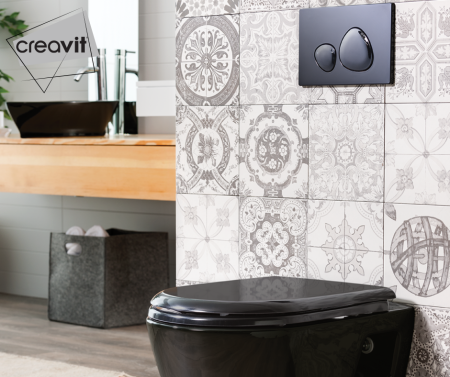 Клавиша смыва механическая Creavit GP7002.02 цвет черный