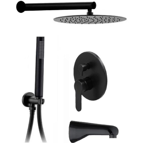 Душевая система ALMAes Marita TVZ-8833 встраиваемая цвет черный - фото 2