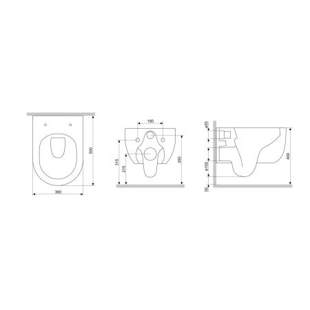 Унитаз подвесной Damixa Scandinavian Pure DX36C1701SC белый с сиденьем микролифт безободковый каскадный смыв