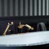 Смеситель THG Bagatelle pierre noire U3F-F01-112BSG на борт ванны золото