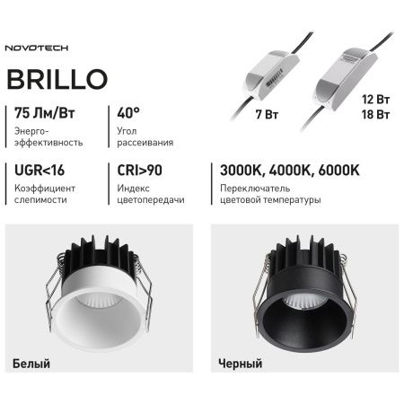Светильник встраиваемый Novotech Brillo (Брилло) 359862
