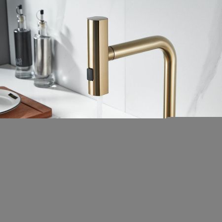 Смеситель для кухни Shevanik S263G на мойку золото