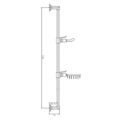 Душевая штанга D-Lin D63561 хром - фото 2