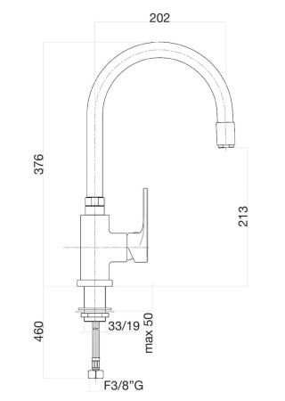 Смеситель для кухни Fiore 75CR5480 на мойку хром