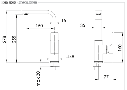 Смеситель для раковины Remer AU10GBG настенный брашированное золото - фото 2