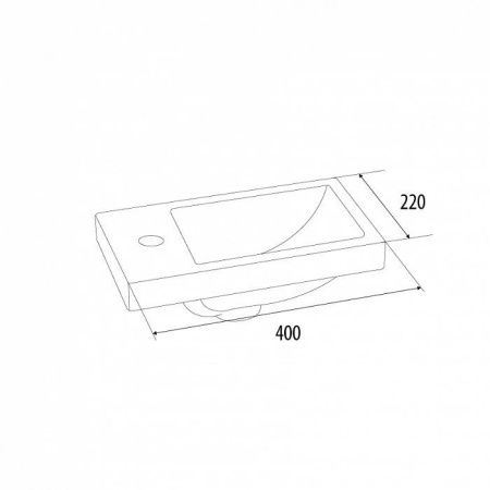Тумба с раковиной Iddis Torr TOR40W1i95K 40х20 подвесная цвет белый