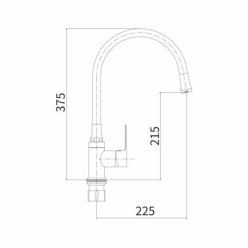 Смеситель для кухни Fashun A4082-7 на мойку черный - фото 3