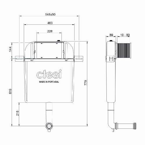 Бачок для унитаза Ctesi Simple BK0200200 - фото 2