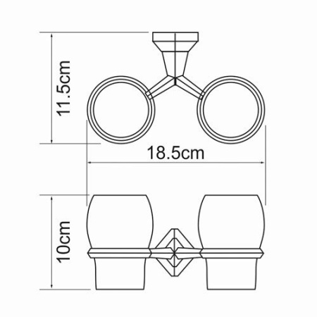 Стакан для зубных щеток WasserKRAFT 1128D Стакан для зубных щеток WasserKRAFT 1128D