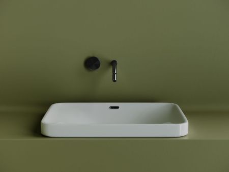 Раковина из сантехнического фарфора Ceramica Nova ELEMENT CN5041 60х40 встраиваемая цвет белый без отверстий под смеситель