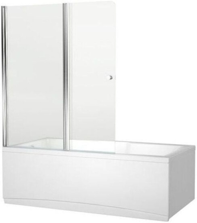 Душевая шторка на ванну Aquanet Alfa NF6222-pivot 120х140 стекло прозрачное профиль хром глянцевый