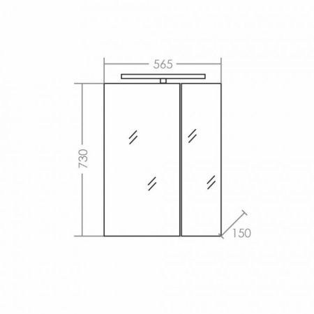 Зеркало-шкаф СанТа Стандарт 113005 60х70 подвесной цвет белый