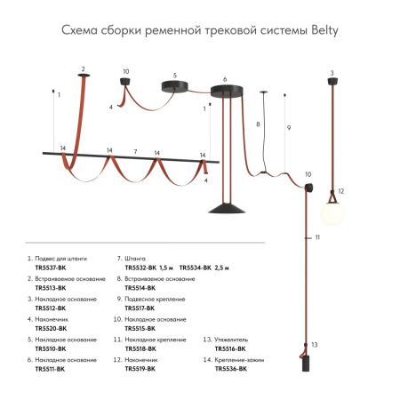 Трек-ремень Denkirs Belty base (Белты басе) TR5500-LG