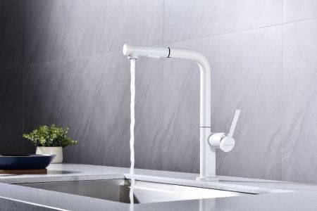 Смеситель для кухни Paulmark NEO Ne214419-WH на мойку белый